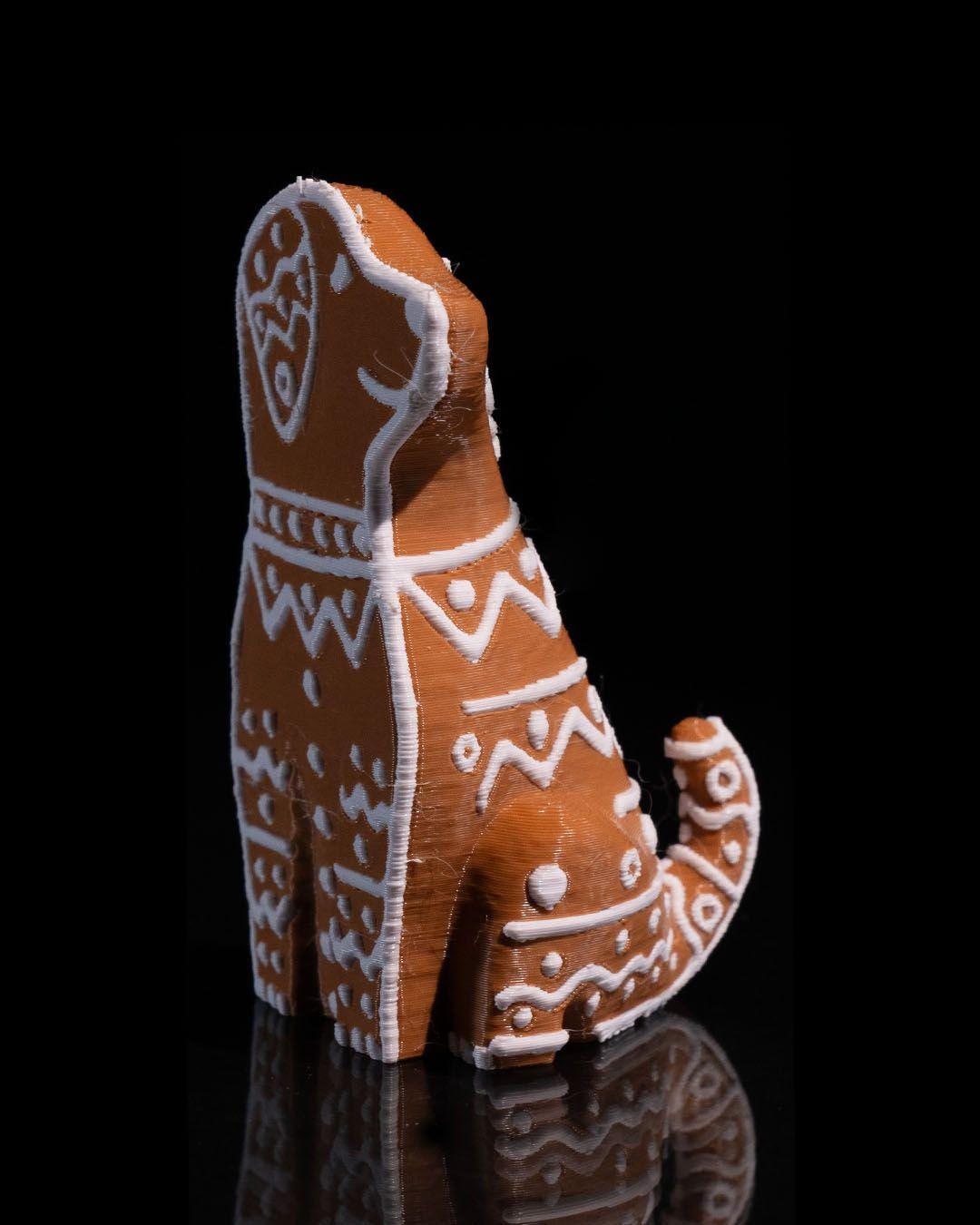 3D Printed Gingerbread Animal Ornaments: Holiday Decor Set