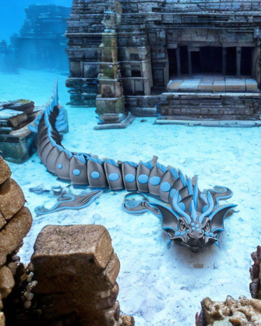 Articulated Under Water Dragon: 3D Printed Flexible Fantasy Toy