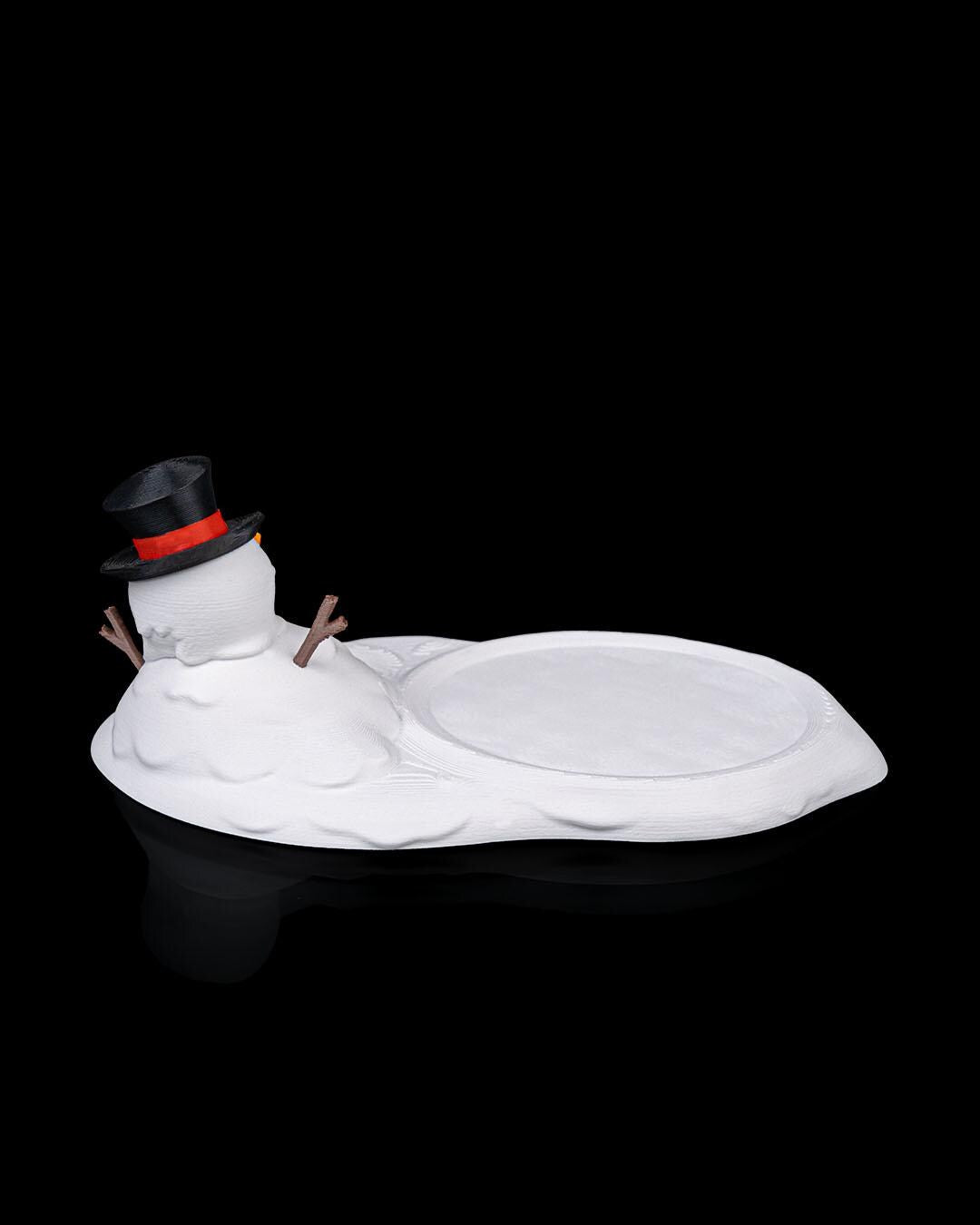 Meltproof Snowman Coaster – 3D Printed Christmas Decoration