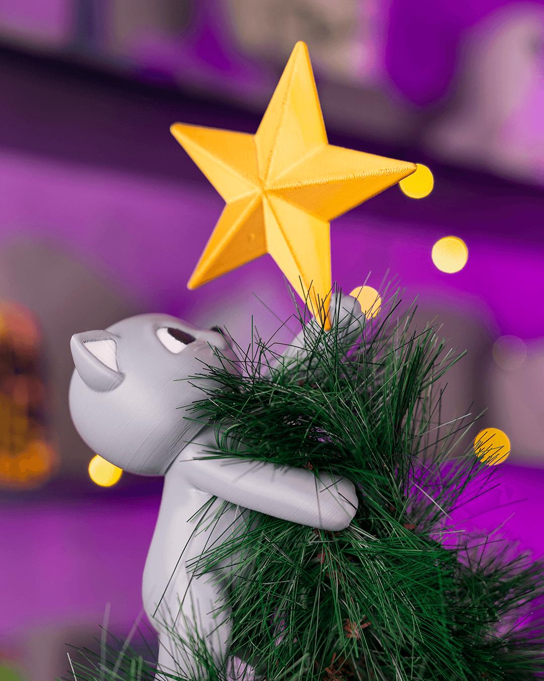 Meowy Christmas Cat Tree Topper – Holiday Ornament