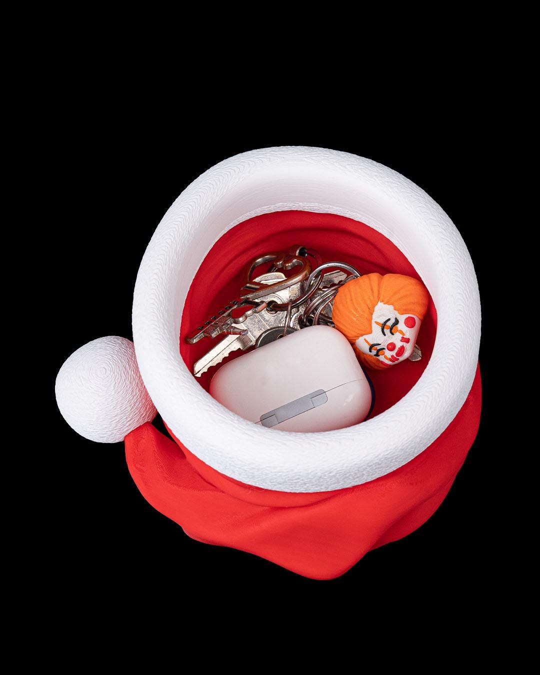 Santa Hat Bowl –Candy Container Festive Christmas Decoration