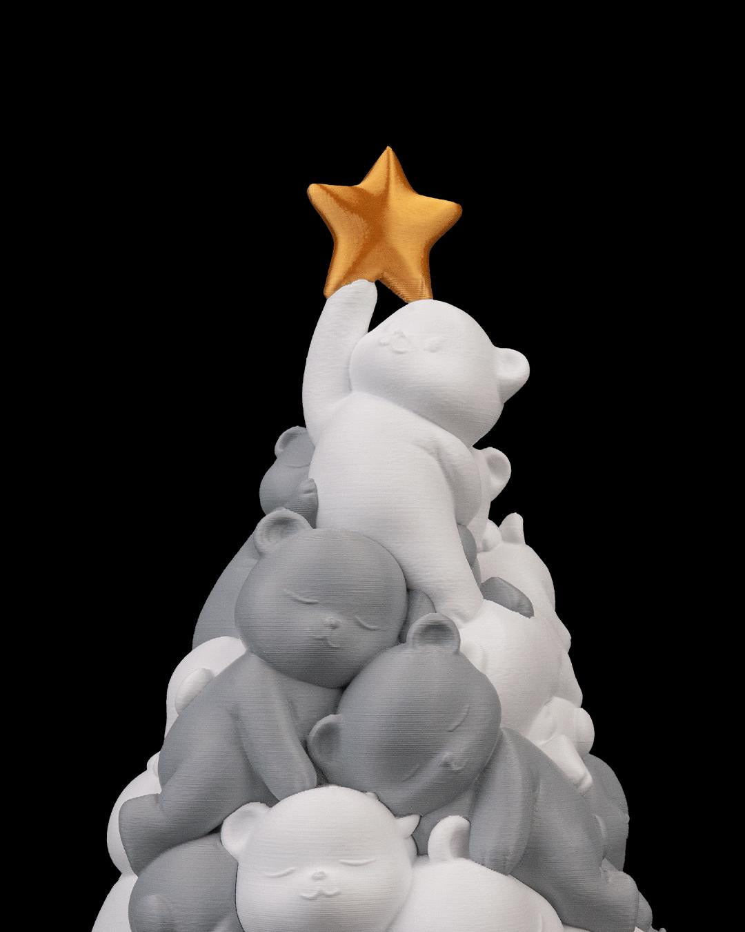 Beary Christmas LED Tree Lamp with Warm Candle Glow