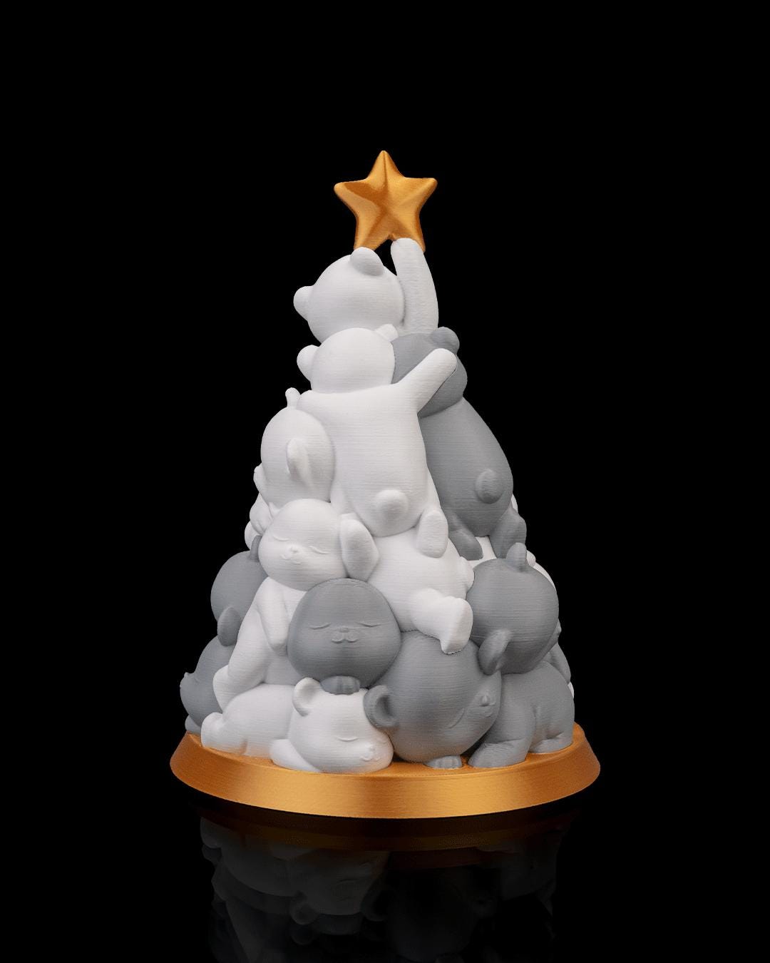Beary Christmas LED Tree Lamp with Warm Candle Glow