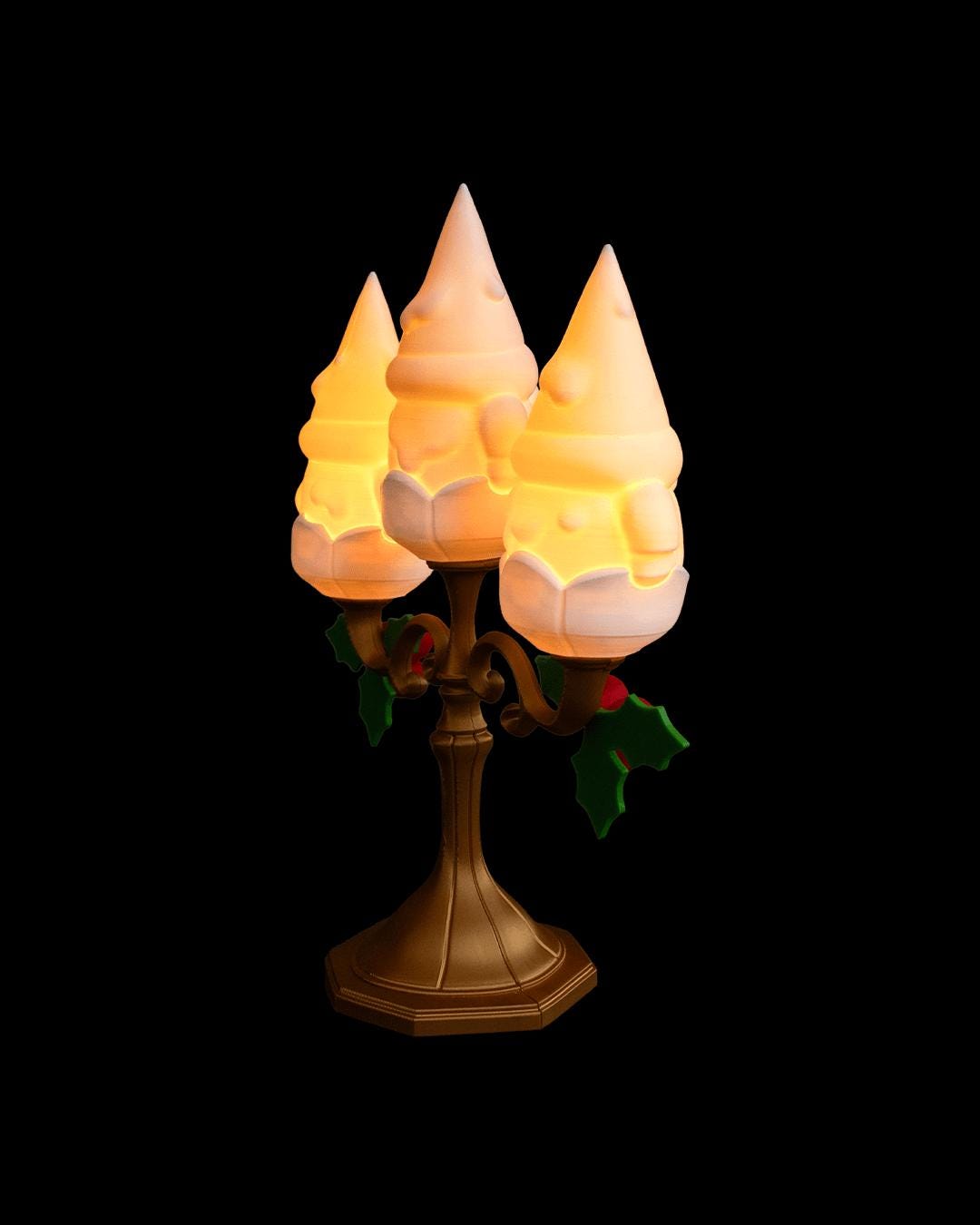 Gnomedelabra - Table Lamp - Christmas LED Candle Decor Collection