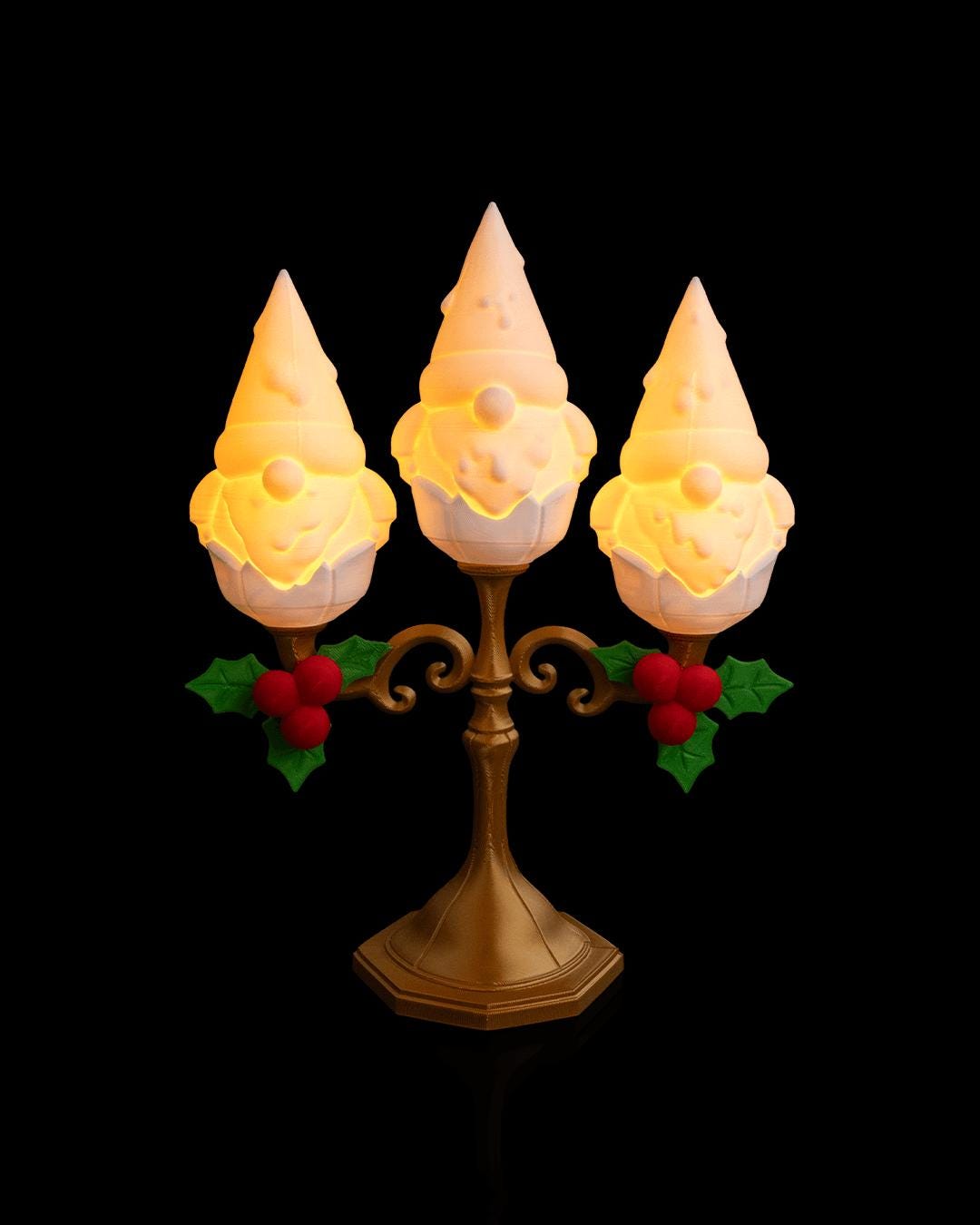 Gnomedelabra - Table Lamp - Christmas LED Candle Decor Collection