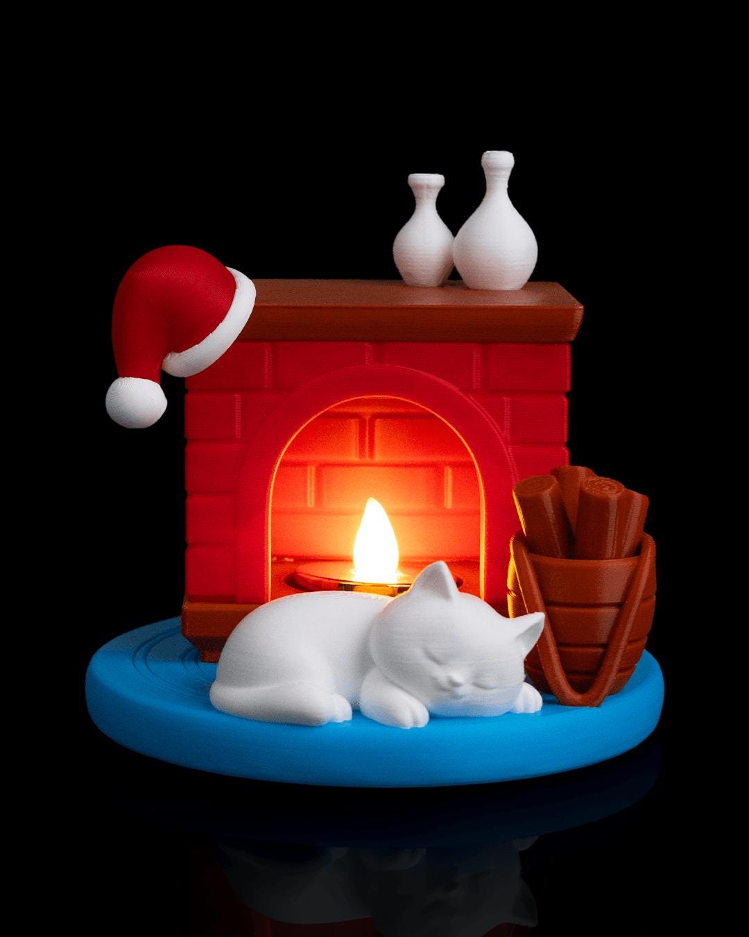 Kitty Night Night - Table Lamp - Christmas LED Candle Decor