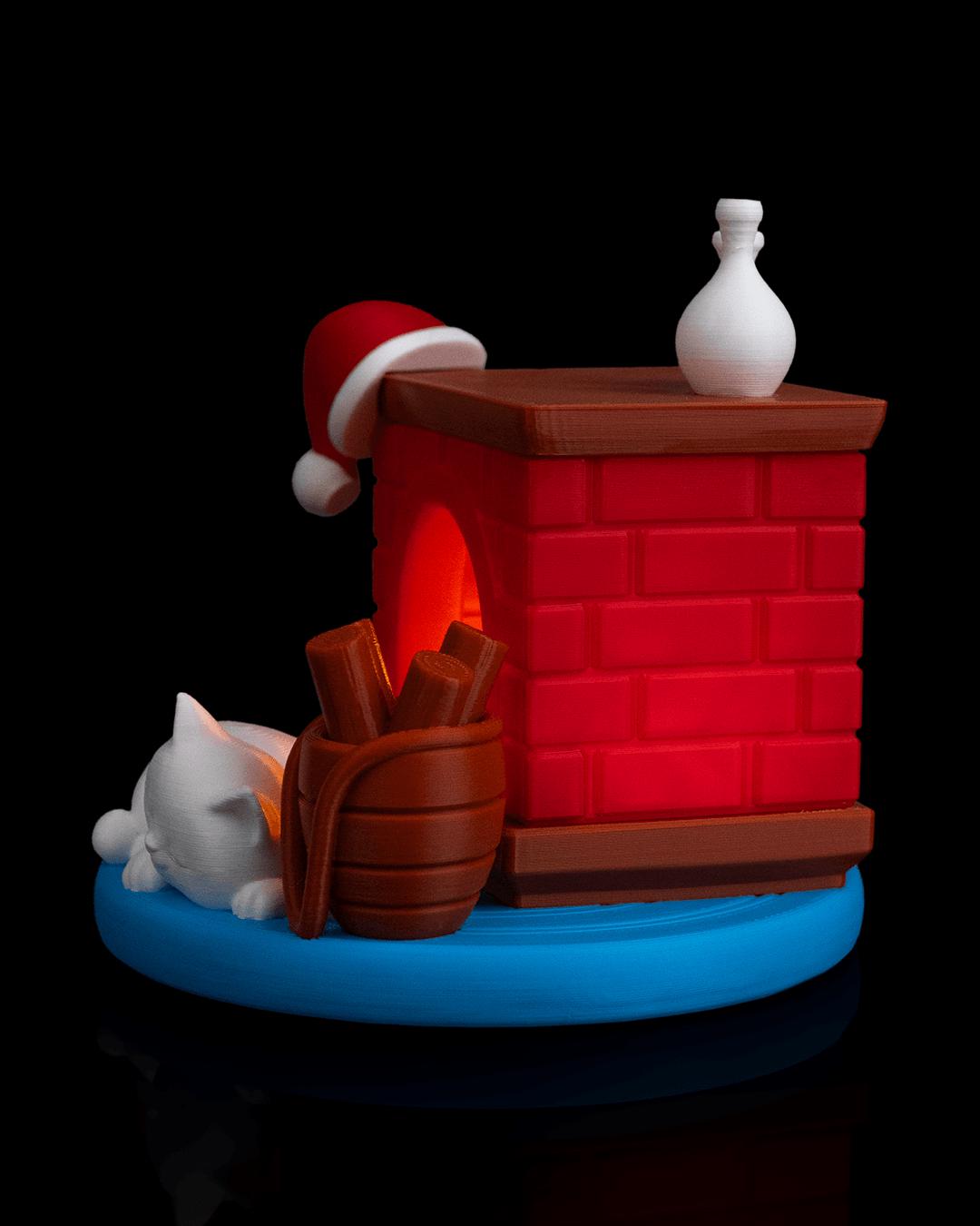Kitty Night Night - Table Lamp - Christmas LED Candle Decor