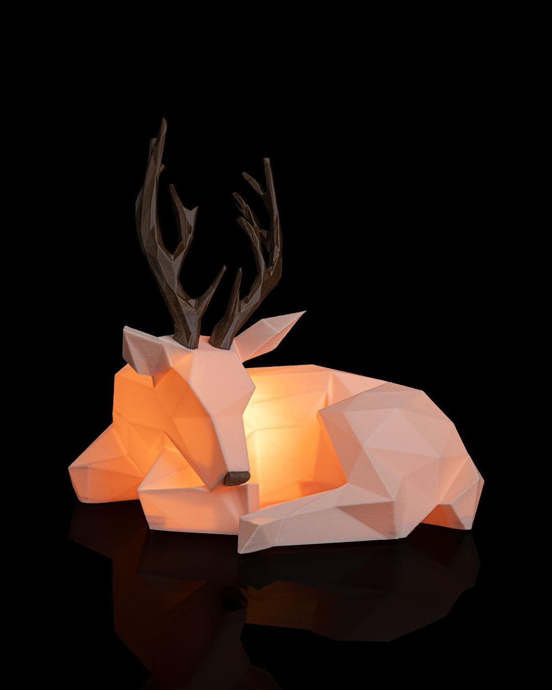 Glowing Reindeer - Table Lamp - Christmas LED Candle Decor Collection