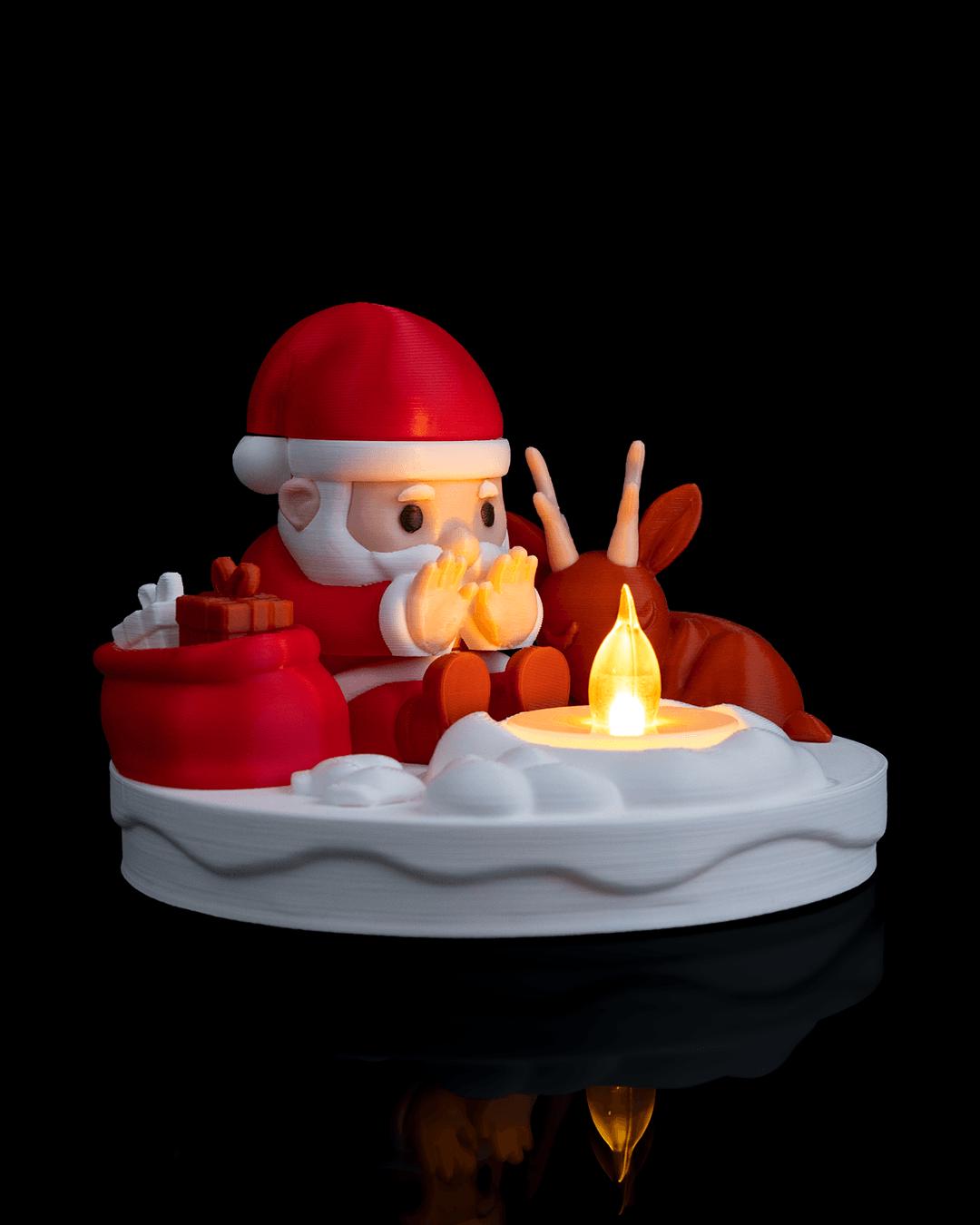 Santa’s Bonfire - Table Lamp - Christmas LED Candle Decor Collection