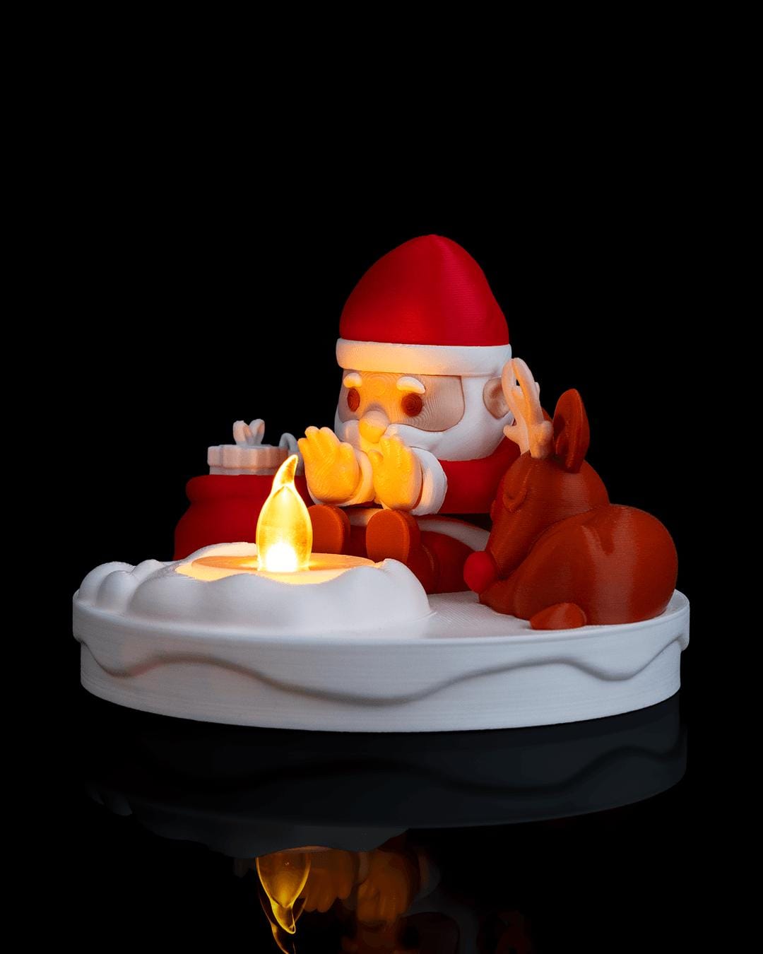 Santa’s Bonfire - Table Lamp - Christmas LED Candle Decor Collection