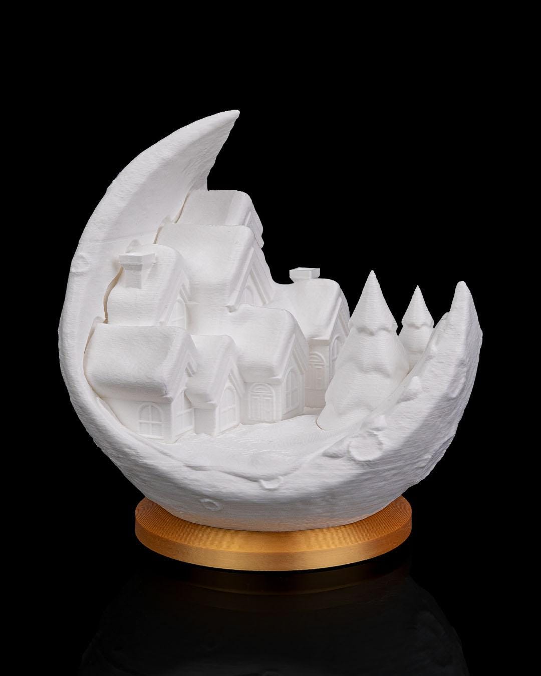 Village on the Moon - Table Lamp - Christmas LED Candle Decor Collection