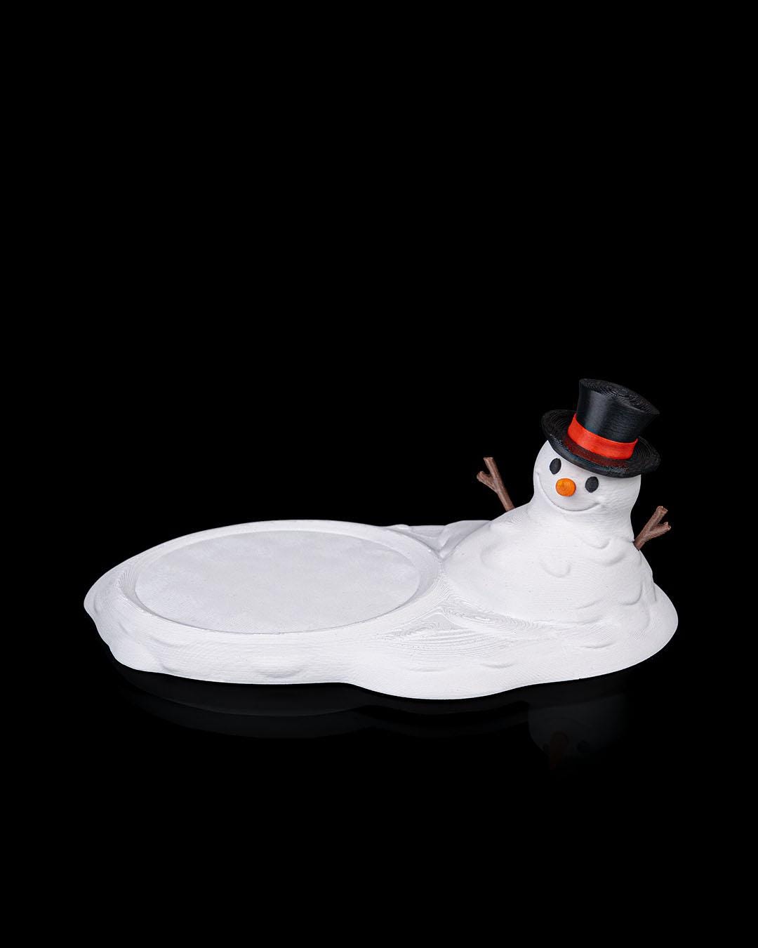 Meltproof Snowman Coaster – 3D Printed Christmas Decoration