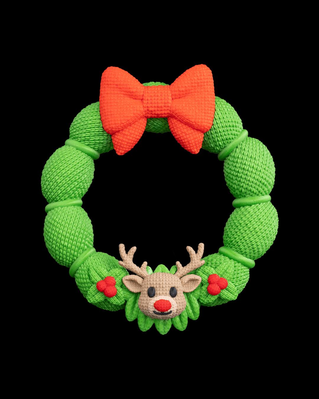 Reindeer Door Wreath - Vibrant Christmas Decor