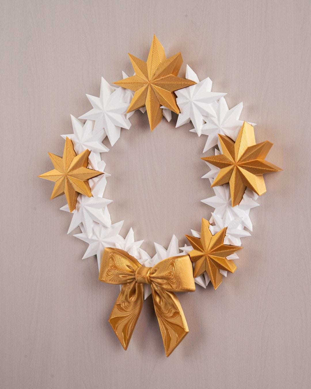 Starry Wreath - Vibrant 3D Printed Christmas Wreath Collection