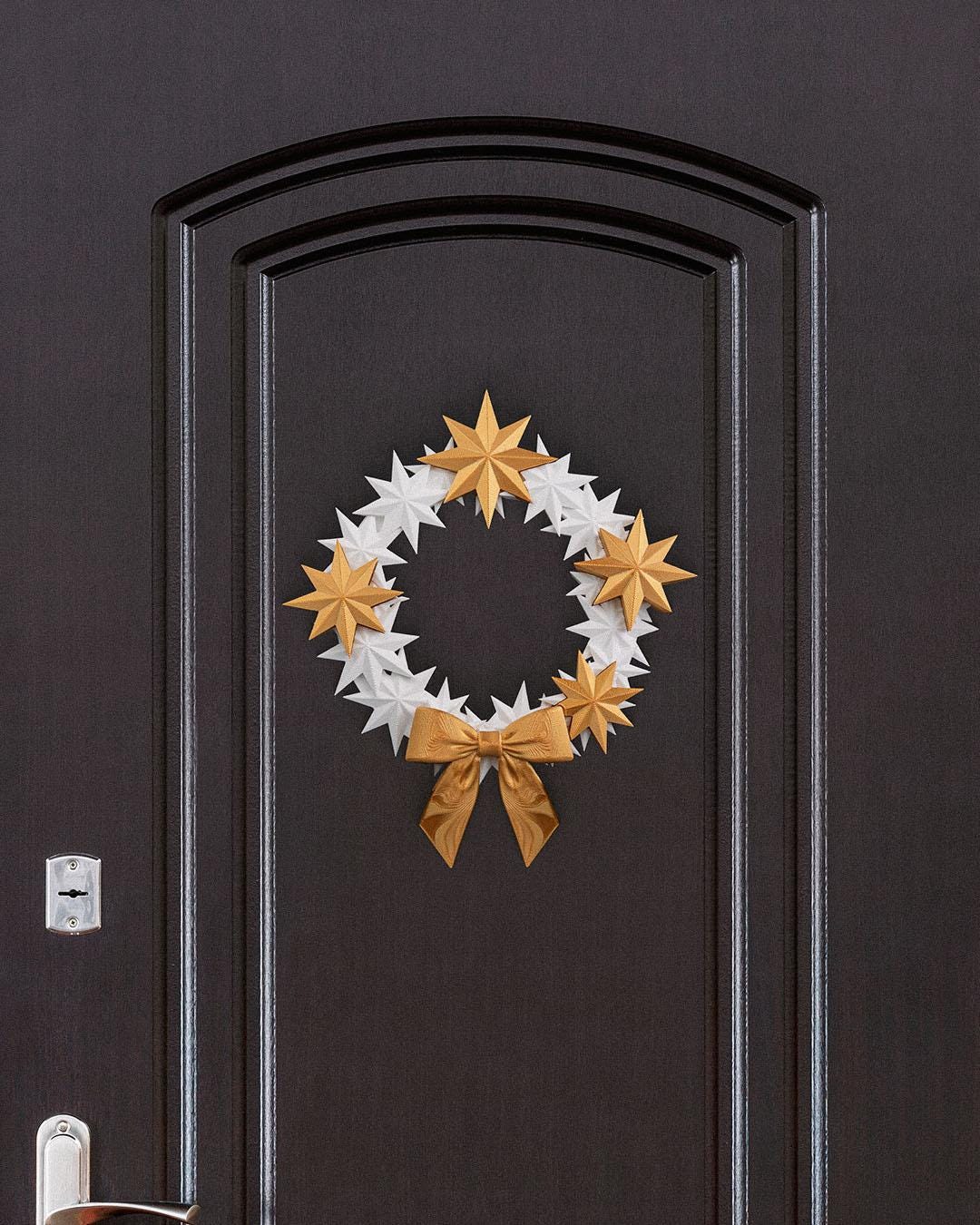 Starry Wreath - Vibrant 3D Printed Christmas Wreath Collection