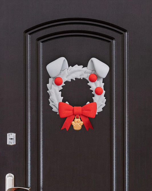 Santa Paws - Vibrant 3D Printed Christmas Wreath Collection