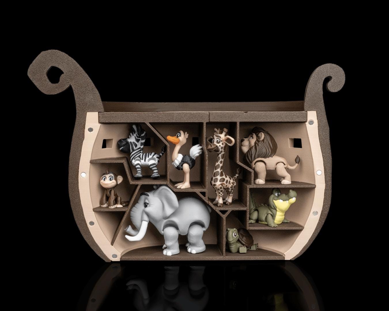 Noah's Ark Toy Set with Animals | 3D Printed Bible Playset for Kids | Christian Baptism Gift, Sunday School Toy, Interactive Faith Toy