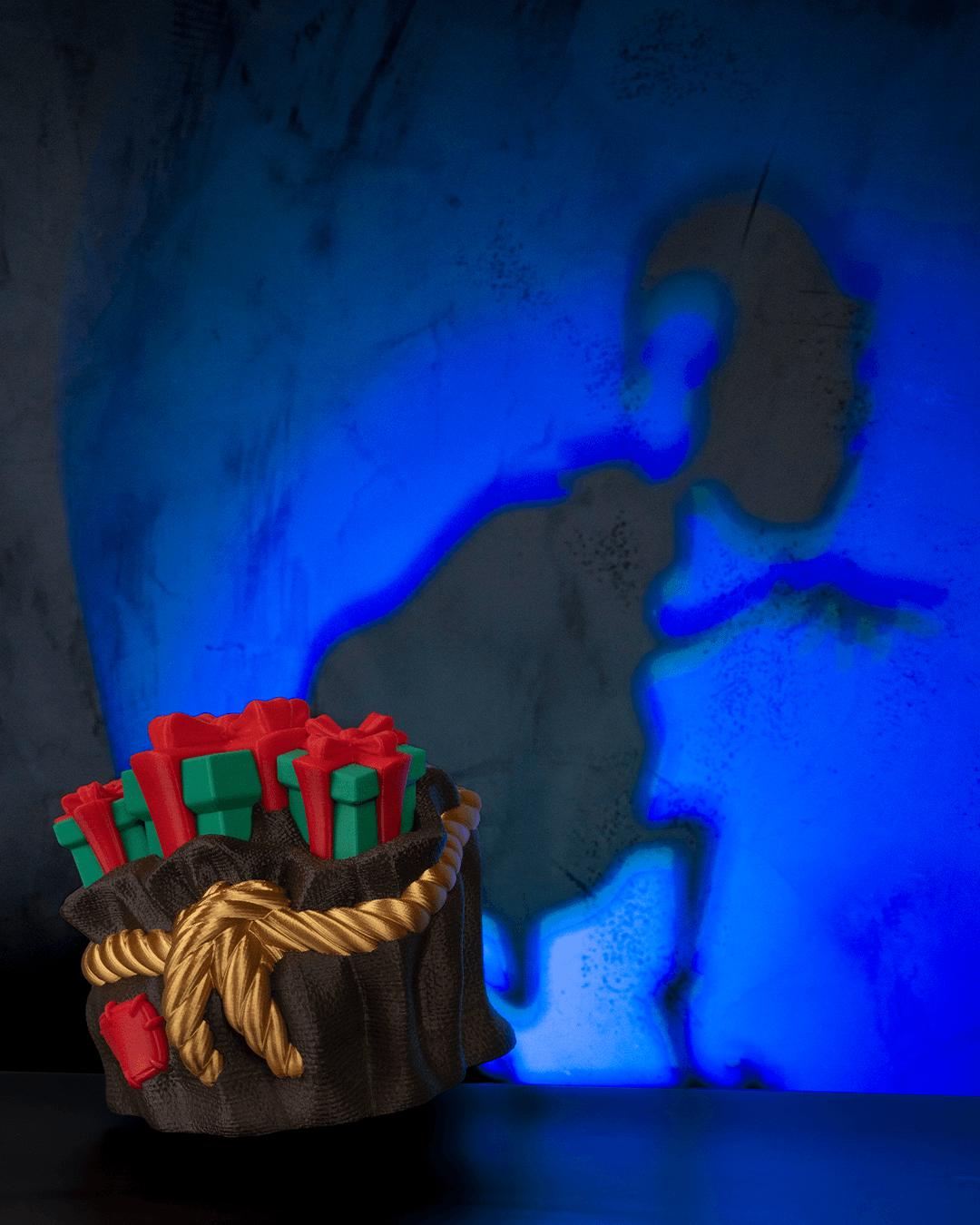 Grinch Shadow Projector Light – 3D Printed Christmas Thief Decor
