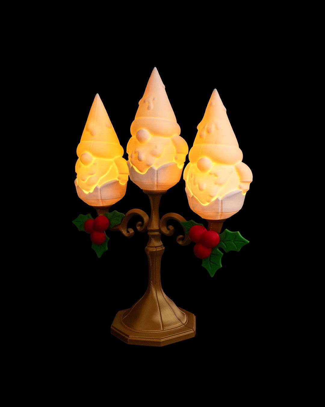 Gnomedelabra - Table Lamp - Christmas LED Candle Decor Collection