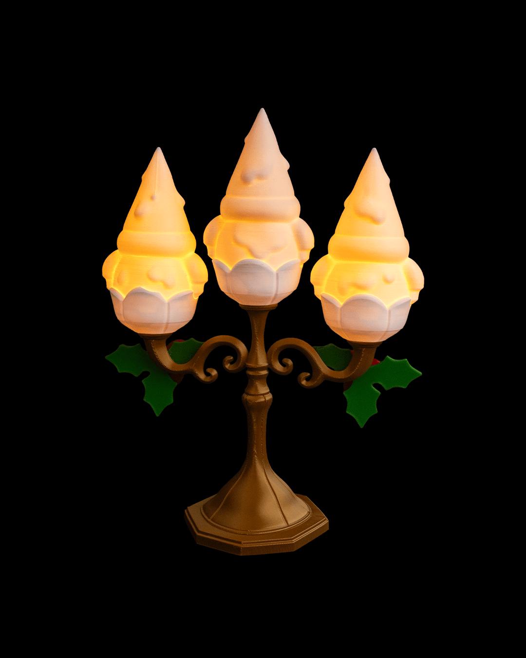 Gnomedelabra - Table Lamp - Christmas LED Candle Decor Collection