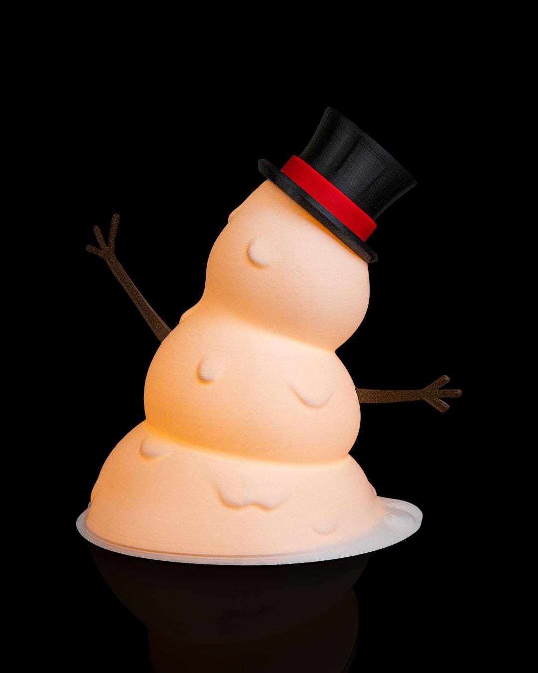 Happy Snowman - Table Lamp - Christmas LED Candle Decor Collection
