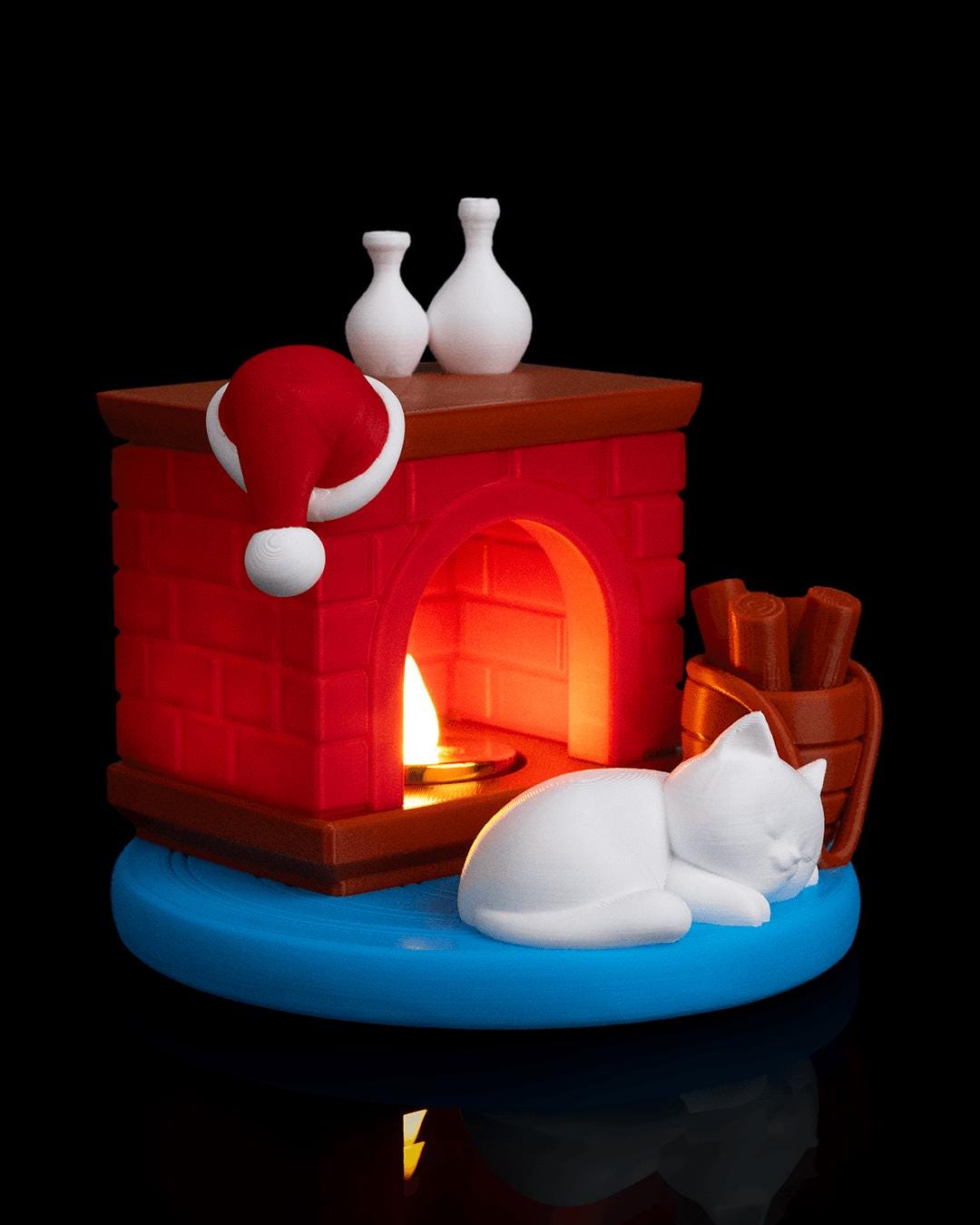 Kitty Night Night - Table Lamp - Christmas LED Candle Decor