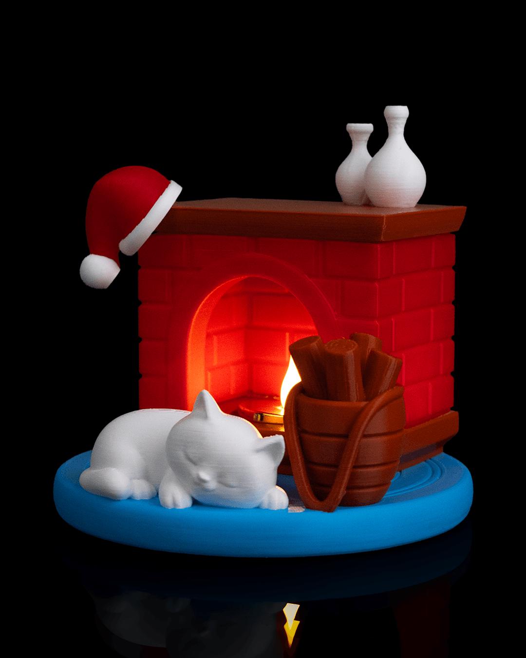 Kitty Night Night - Table Lamp - Christmas LED Candle Decor