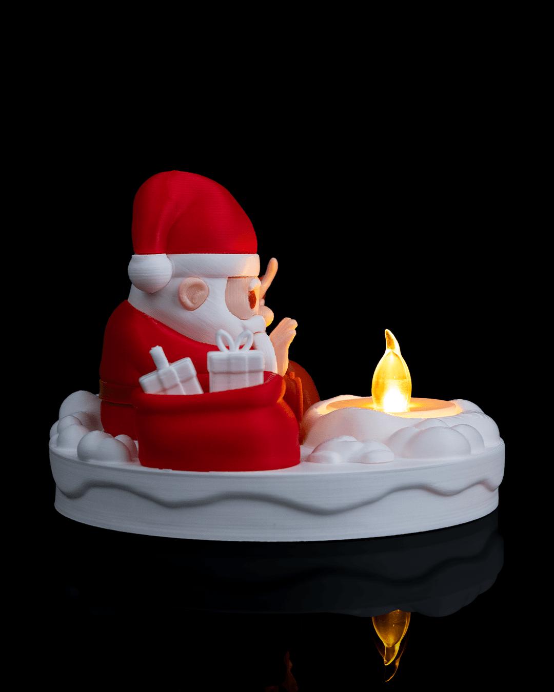 Santa’s Bonfire - Table Lamp - Christmas LED Candle Decor Collection