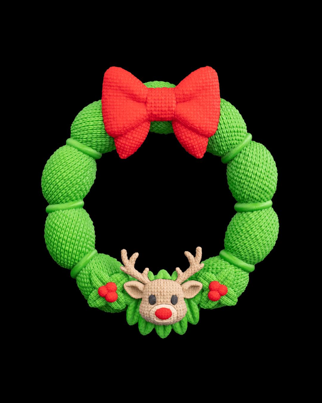 Reindeer Door Wreath - Vibrant Christmas Decor