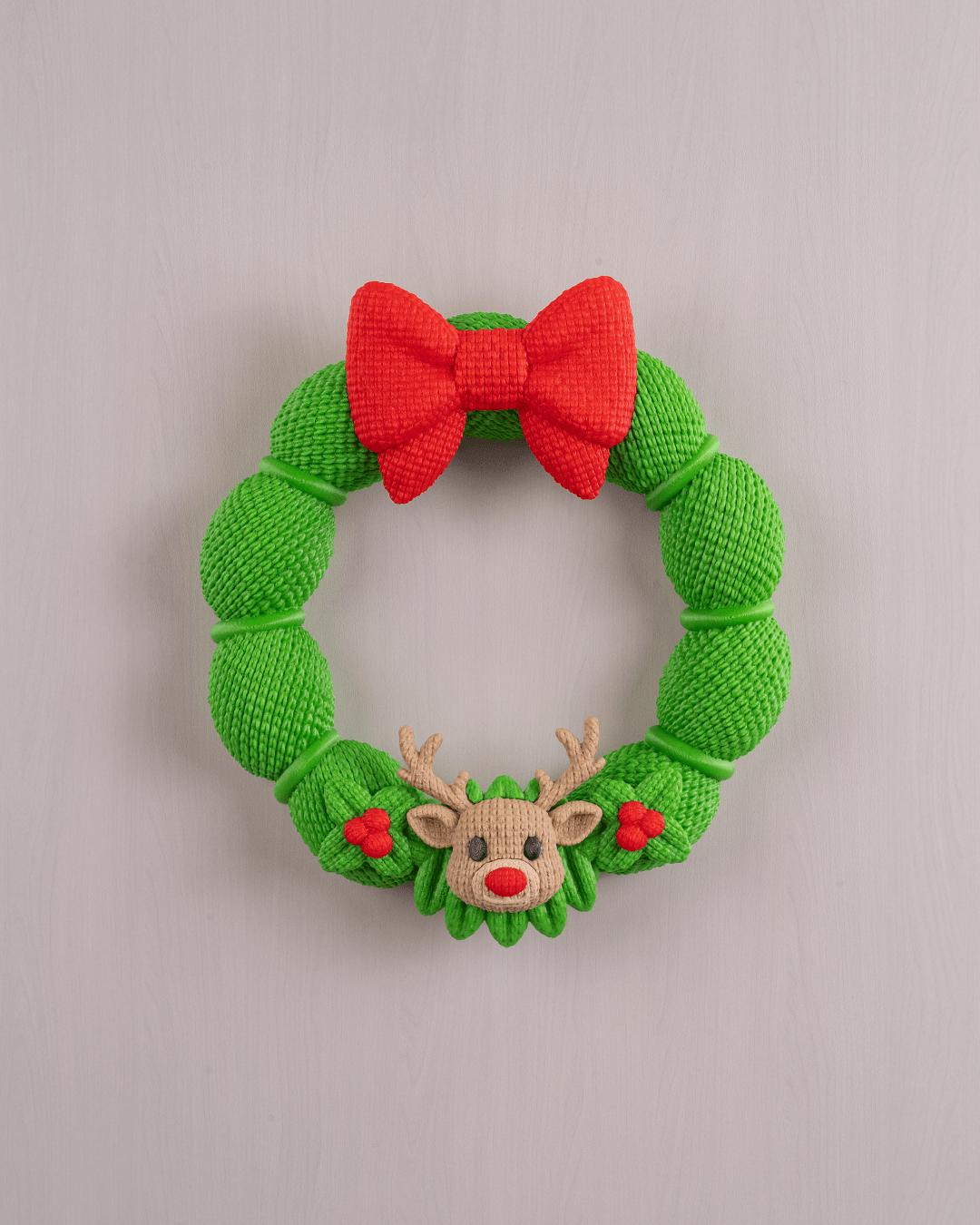 Reindeer Door Wreath - Vibrant Christmas Decor
