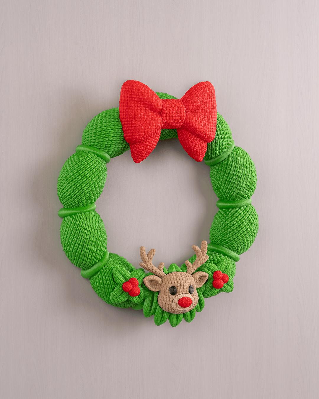 Reindeer Door Wreath - Vibrant Christmas Decor