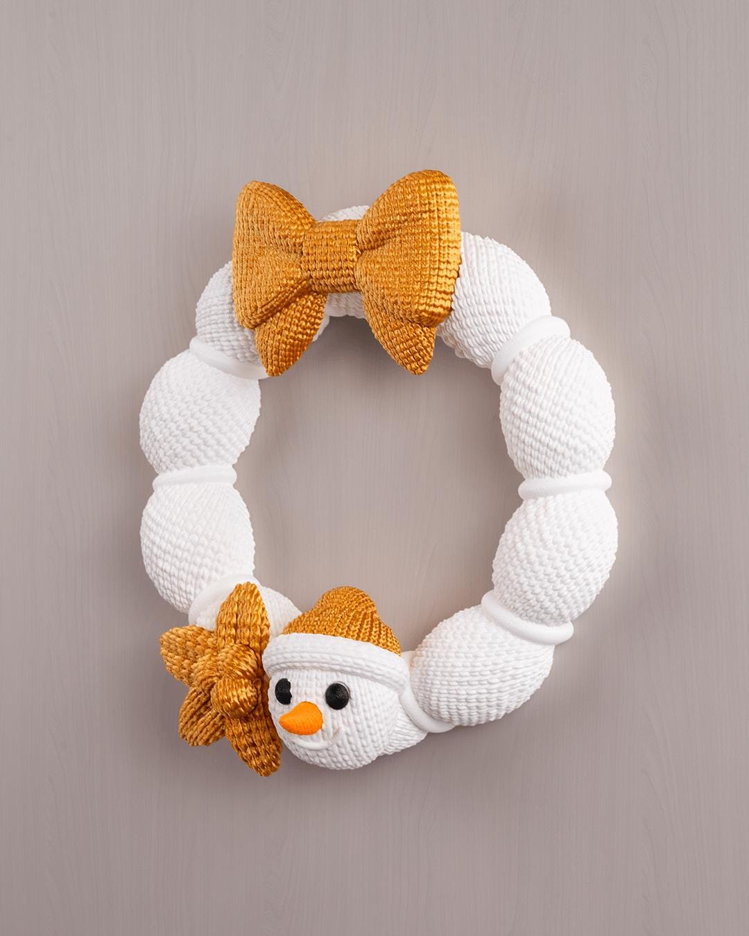 Snowman Wreath - Vibrant 3D Printed Christmas Wreath Collection