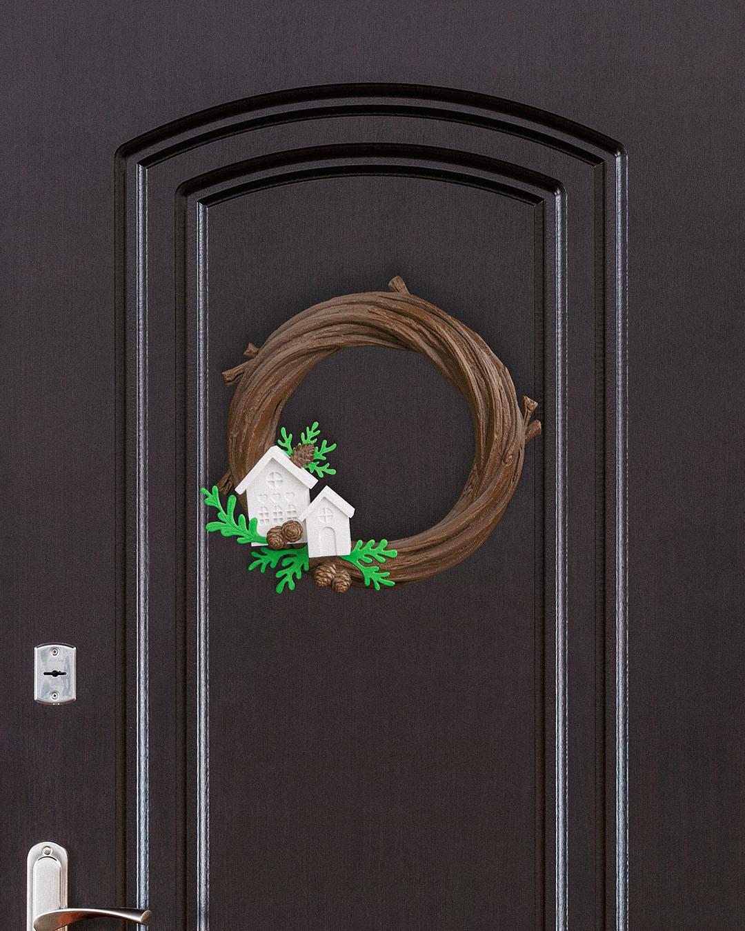 Naturally Merry - Vibrant 3D Printed Christmas Wreath Collection