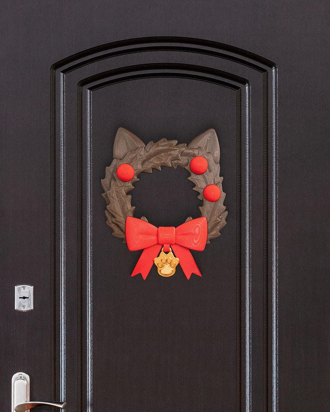 Santa Paws -  Vibrant 3D Printed Christmas Wreath Collection