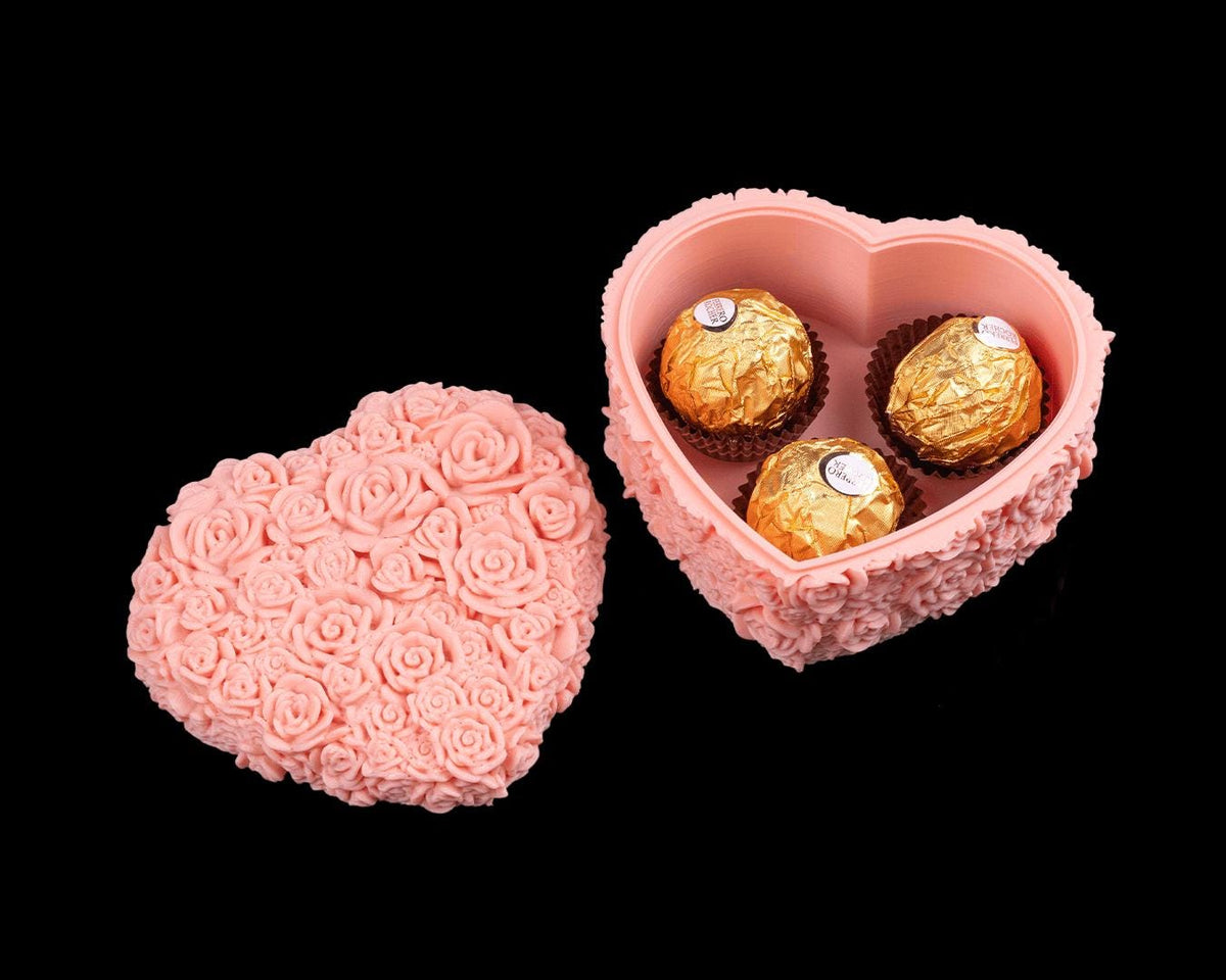 Rose Heart Shaped Candy holder or Jewelry box