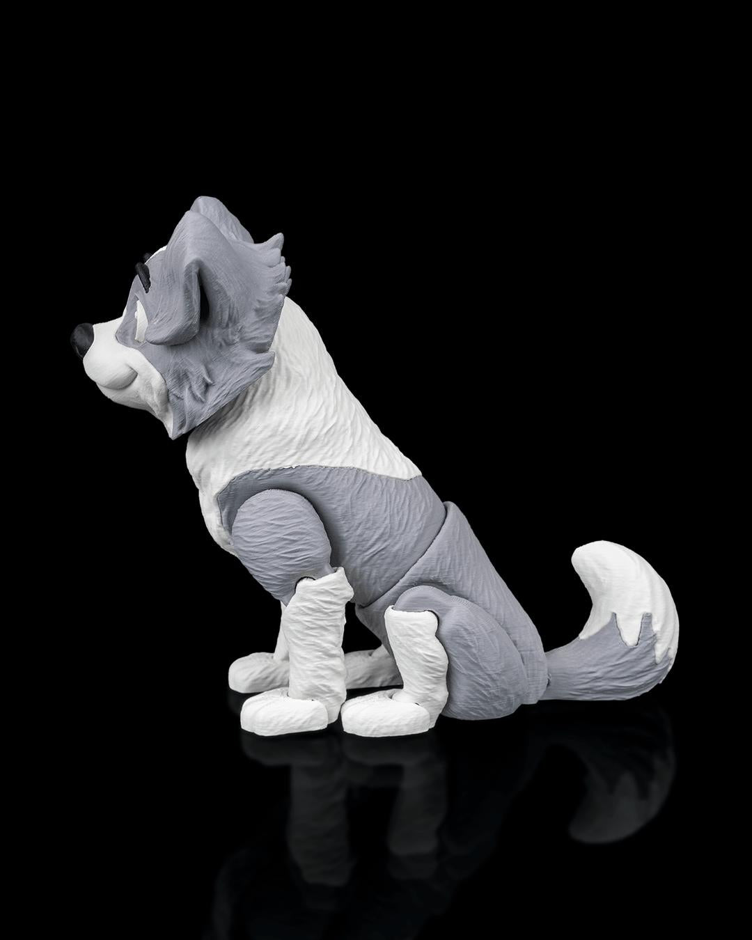 Articulated Border Collie Figurine, Flexible 3D Printed Fidget Dog Toy, Custom Color Desk Decor, Gift for Dog Mom & Collie Lover