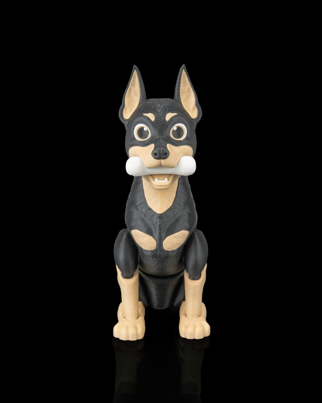 Articulated Dobermann Figurine, Flexible 3D Printed Fidget Dog Toy, Custom Color Dobermann Desk Decor, Gift for Dog Mom & Dobie Lover
