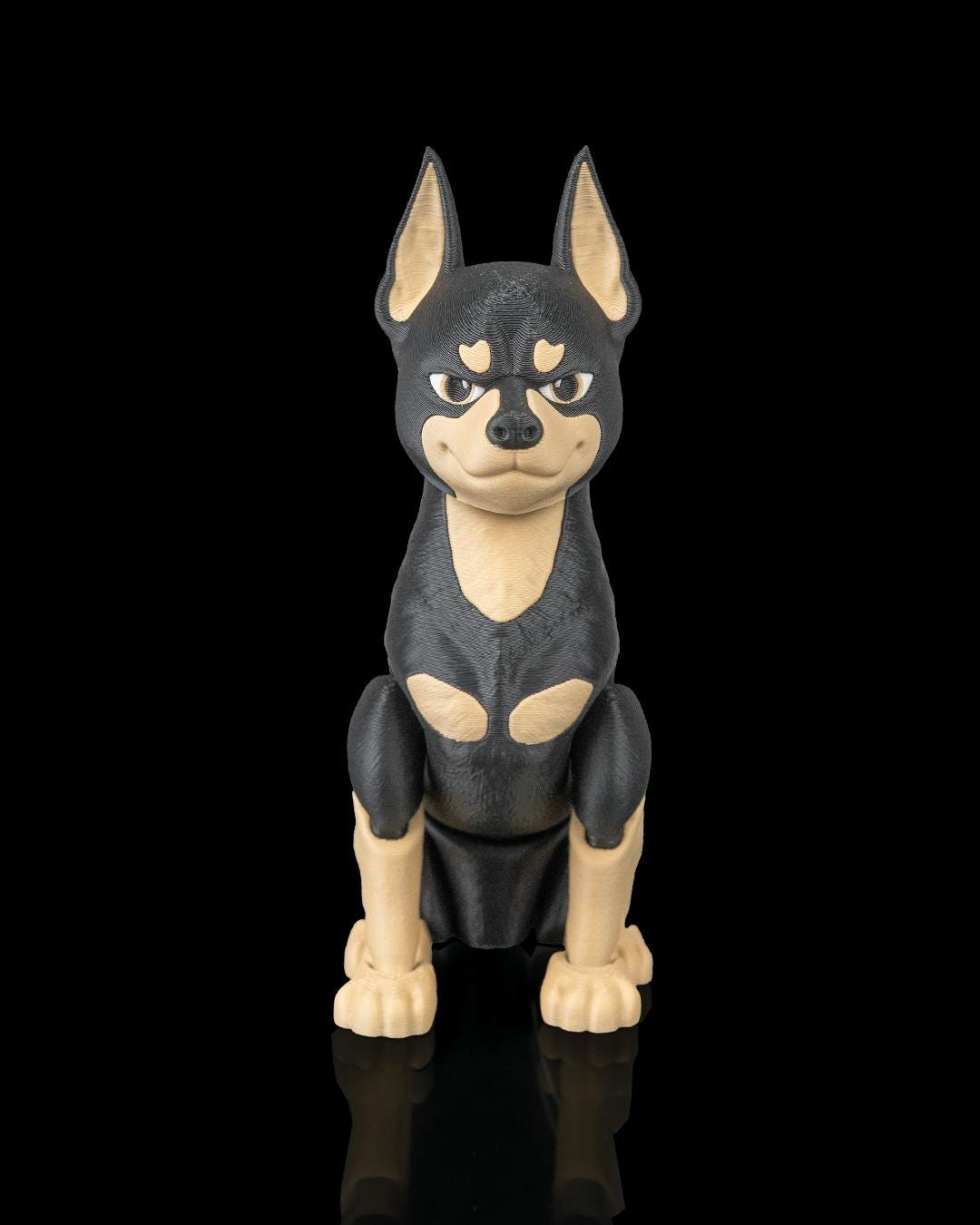 Articulated Dobermann Figurine, Flexible 3D Printed Fidget Dog Toy, Custom Color Dobermann Desk Decor, Gift for Dog Mom & Dobie Lover