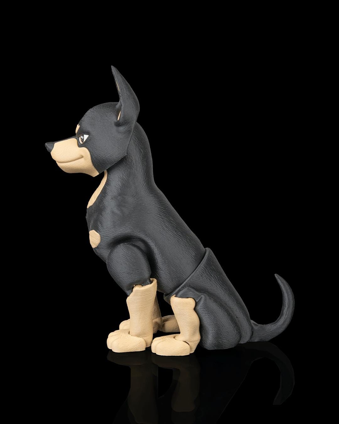 Articulated Dobermann Figurine, Flexible 3D Printed Fidget Dog Toy, Custom Color Dobermann Desk Decor, Gift for Dog Mom & Dobie Lover