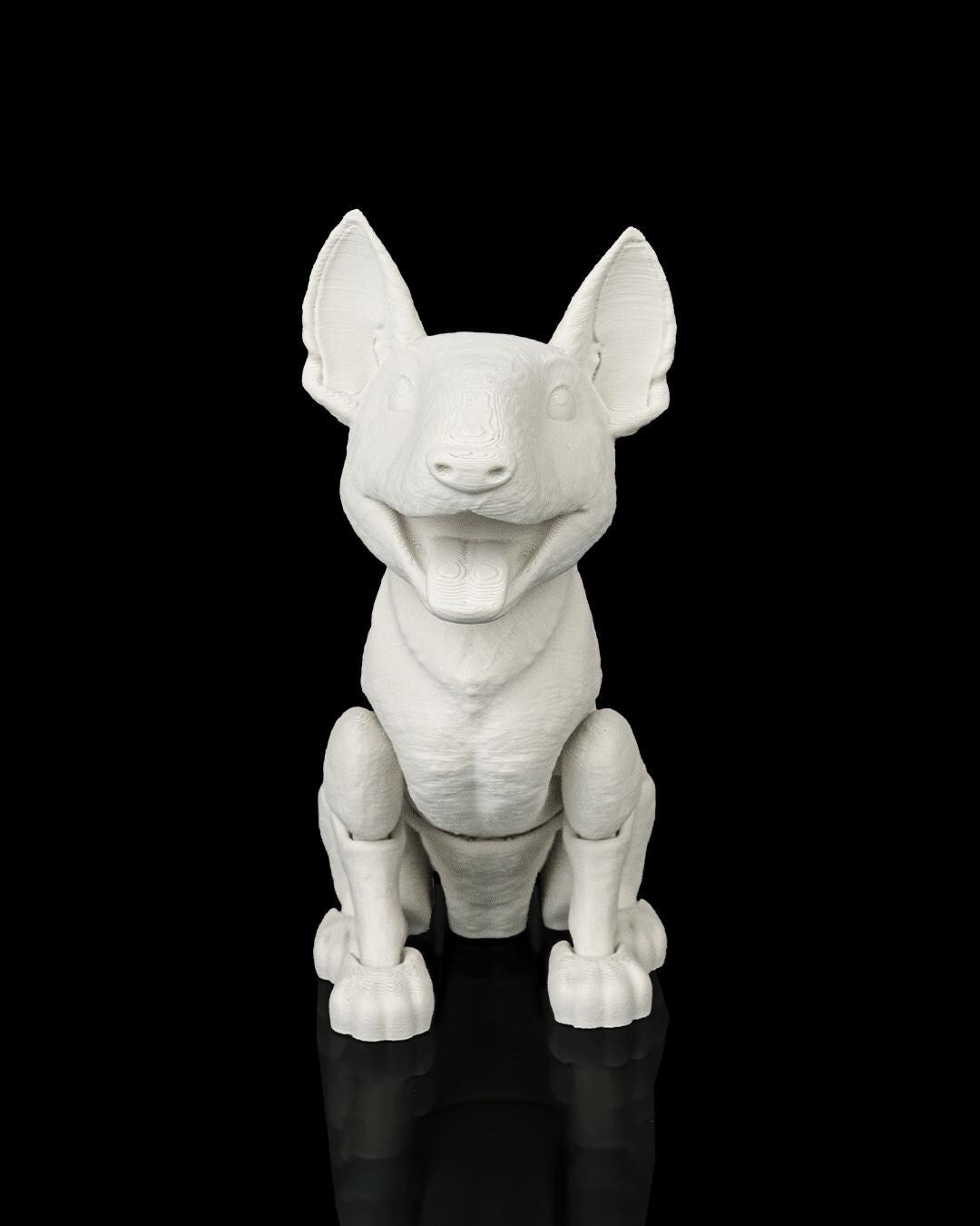 Articulated Bull Terrier Figurine, Flexible 3D Printed Fidget Dog Toy, Custom Color Desk Decor, Gift for Dog Mom & Bull Terrier Lover