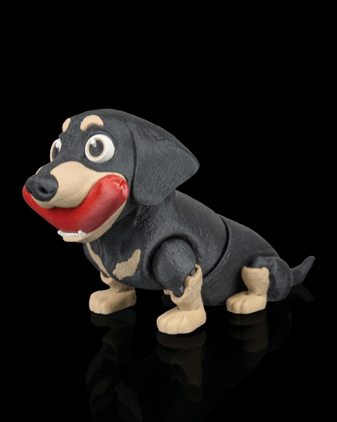 Articulated Dachshund Figurine, Flexible 3D Printed Fidget Dog Toy, Custom Color Dachshund Desk Decor, Gift for Dog Mom & Dachshund Lover