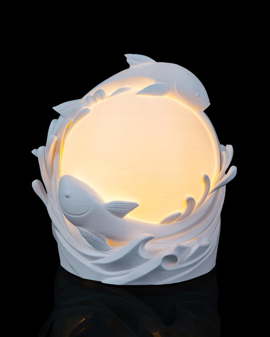 Twin Fish Sphere - Table Lamp