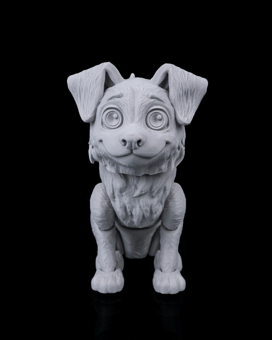 Articulated Border Collie Figurine, Flexible 3D Printed Fidget Dog Toy, Custom Color Desk Decor, Gift for Dog Mom & Collie Lover