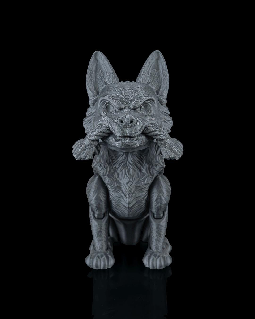 Articulated German Shepherd Figurine, Flexible 3D Printed Fidget Dog Toy, Custom Color Desk Decor, Gift for Dog Mom & GSD Lover