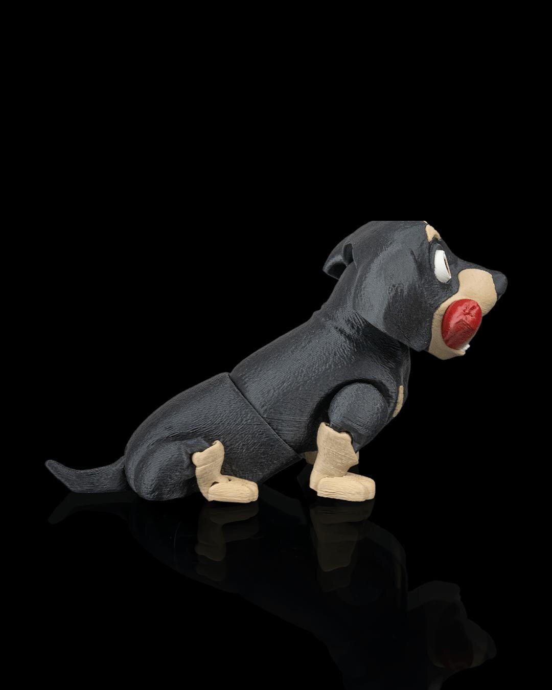 Articulated Dachshund Figurine, Flexible 3D Printed Fidget Dog Toy, Custom Color Dachshund Desk Decor, Gift for Dog Mom & Dachshund Lover