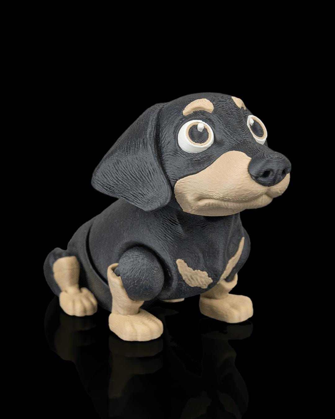 Articulated Dachshund Figurine, Flexible 3D Printed Fidget Dog Toy, Custom Color Dachshund Desk Decor, Gift for Dog Mom & Dachshund Lover