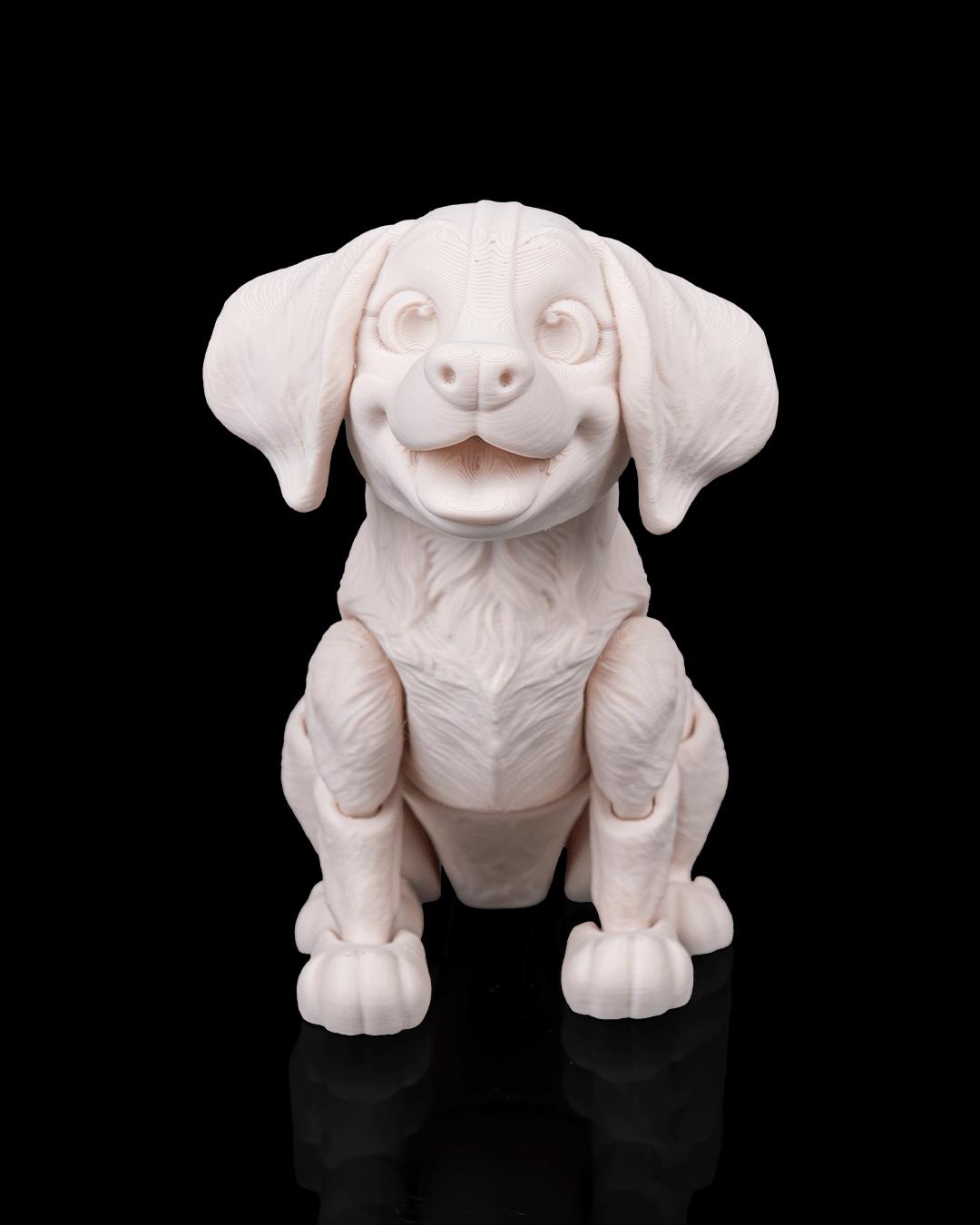 Articulated Beagle Figurine, Flexible 3D Printed Fidget Dog Toy, Custom Color Beagle Desk Decor, Gift for Dog Mom & Beagle Lover