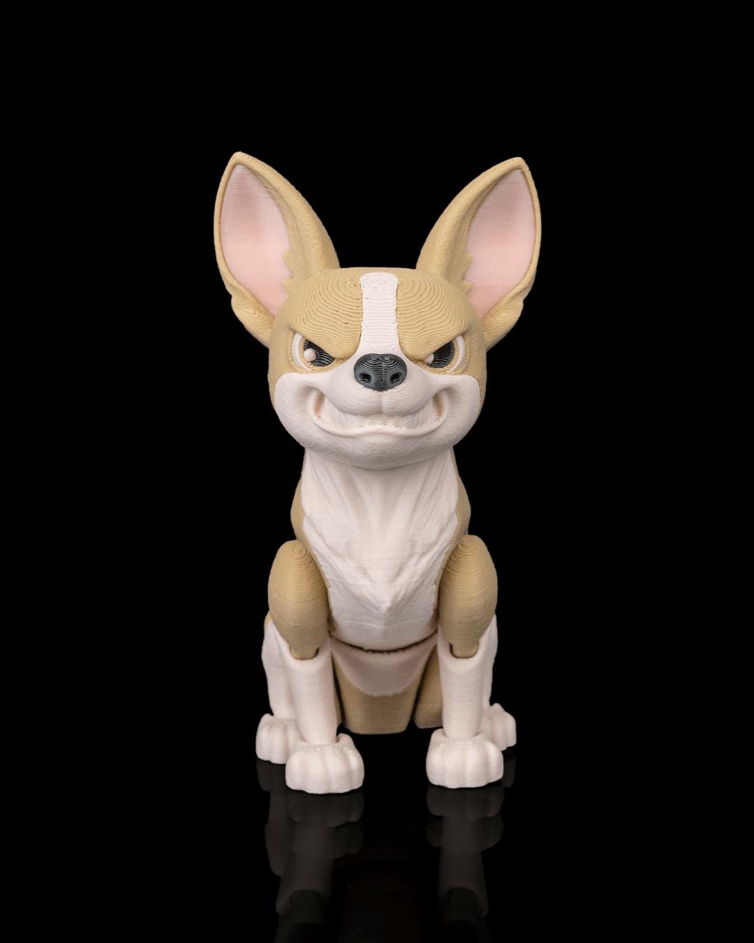 Articulated Chihuahua Figurine, Flexible 3D Printed Fidget Dog Toy, Custom Color Chihuahua Desk Decor, Gift for Dog Mom & Chihuahua Lover