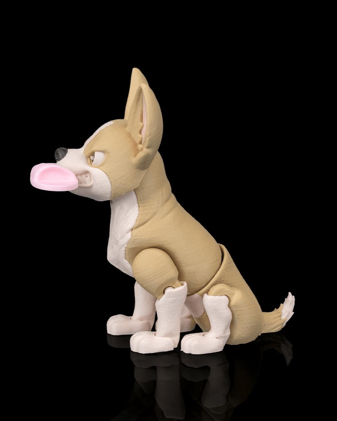 Articulated Chihuahua Figurine, Flexible 3D Printed Fidget Dog Toy, Custom Color Chihuahua Desk Decor, Gift for Dog Mom & Chihuahua Lover
