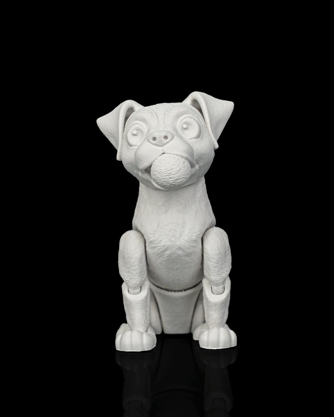 Articulated Boxer Figurine, Flexible 3D Printed Fidget Dog Toy, Custom Color Boxer Desk Decor, Gift for Dog Mom & Boxer Lover